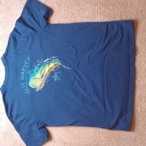 Guy Harvey Shirt Adult Large Blue Fish Graphic